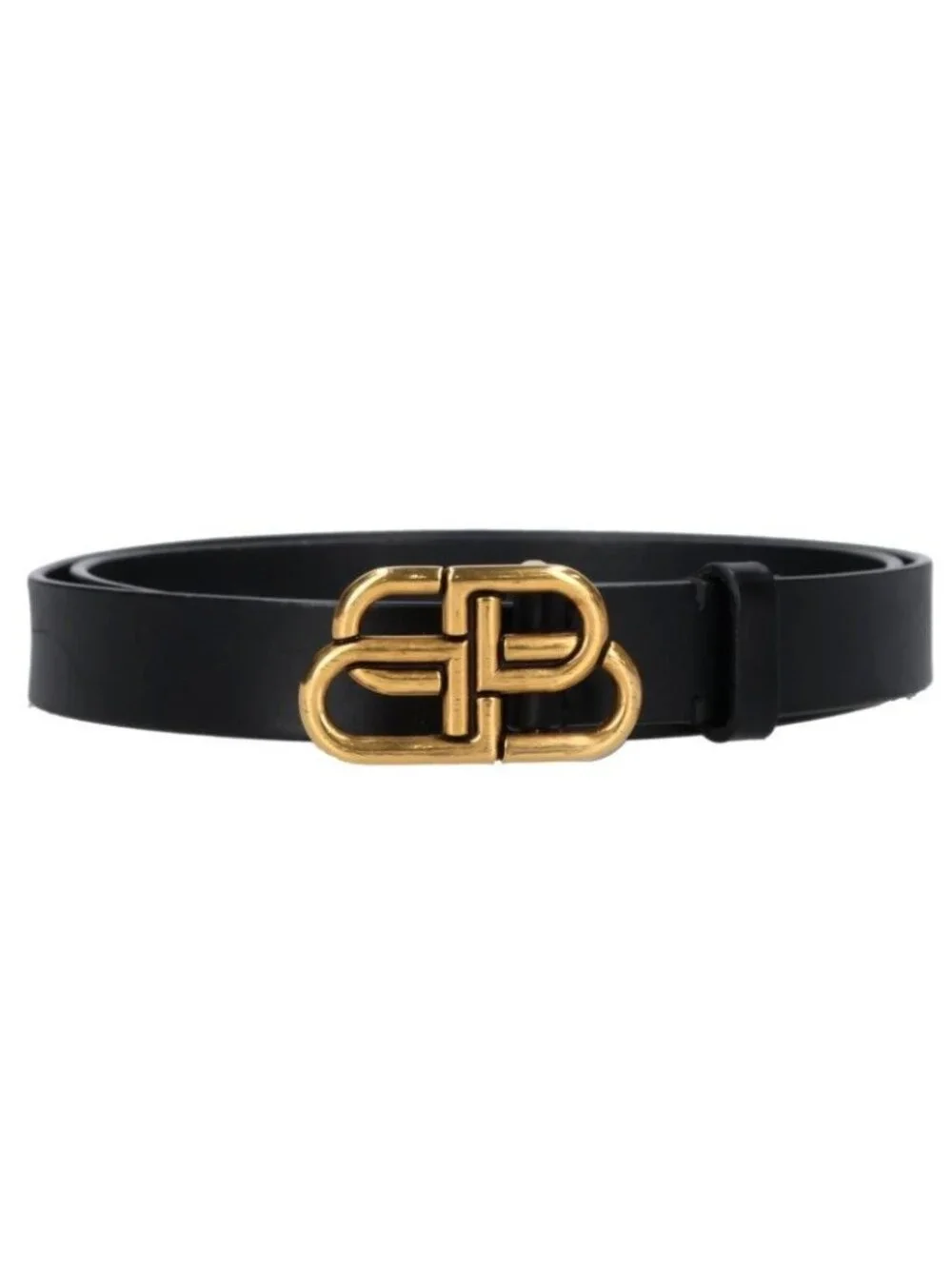 Balenciaga BB Logo Buckle Leather Belt 85